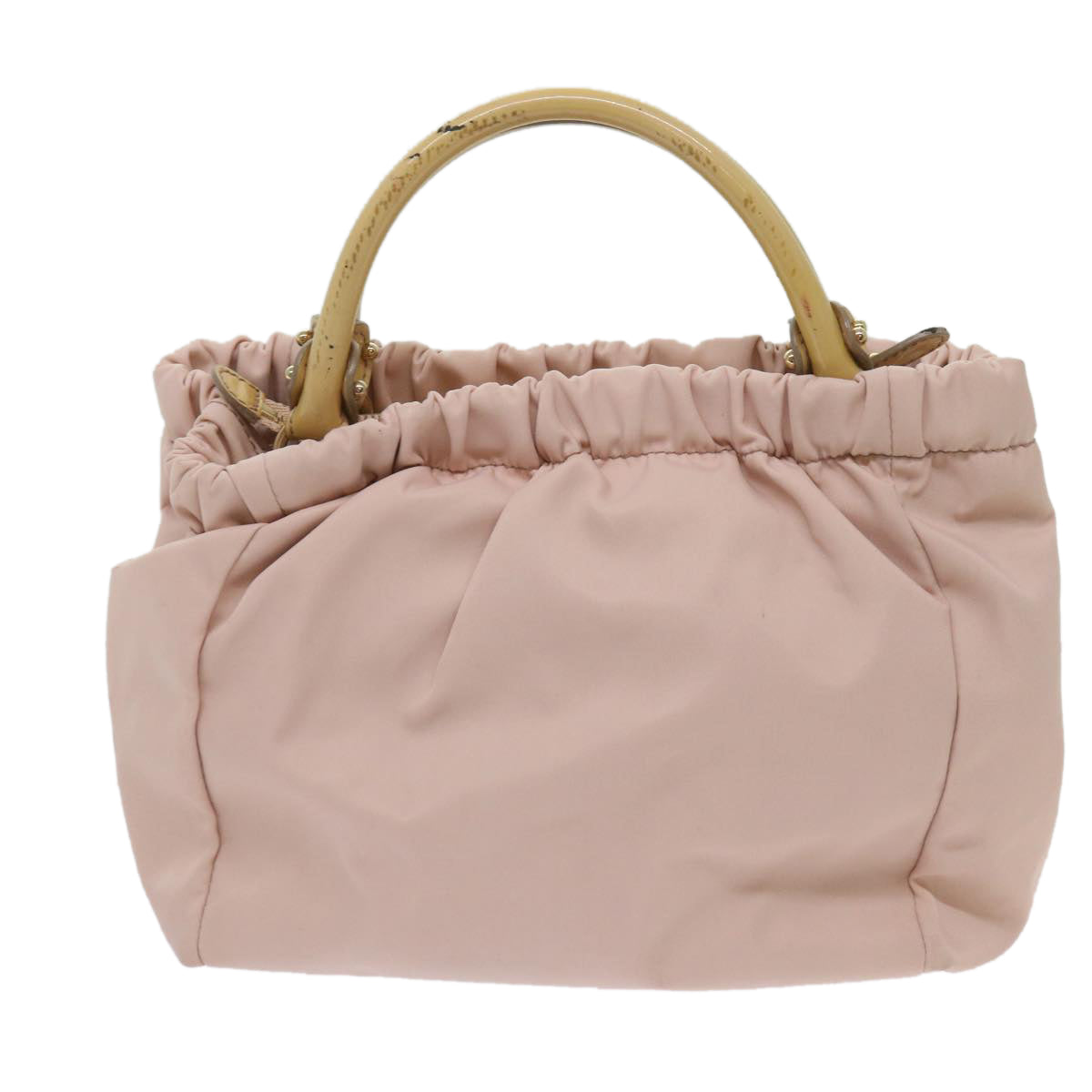 Salvatore Ferragamo Hand Bag Nylon Pink Auth bs12705 - 0