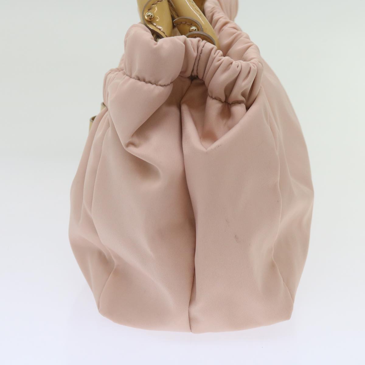 Salvatore Ferragamo Hand Bag Nylon Pink Auth bs12705