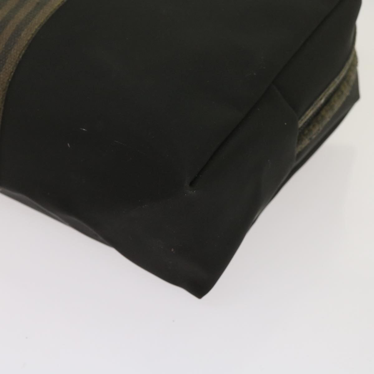 FENDI Zucca Canvas Pouch 2Set Black Brown Auth bs12708