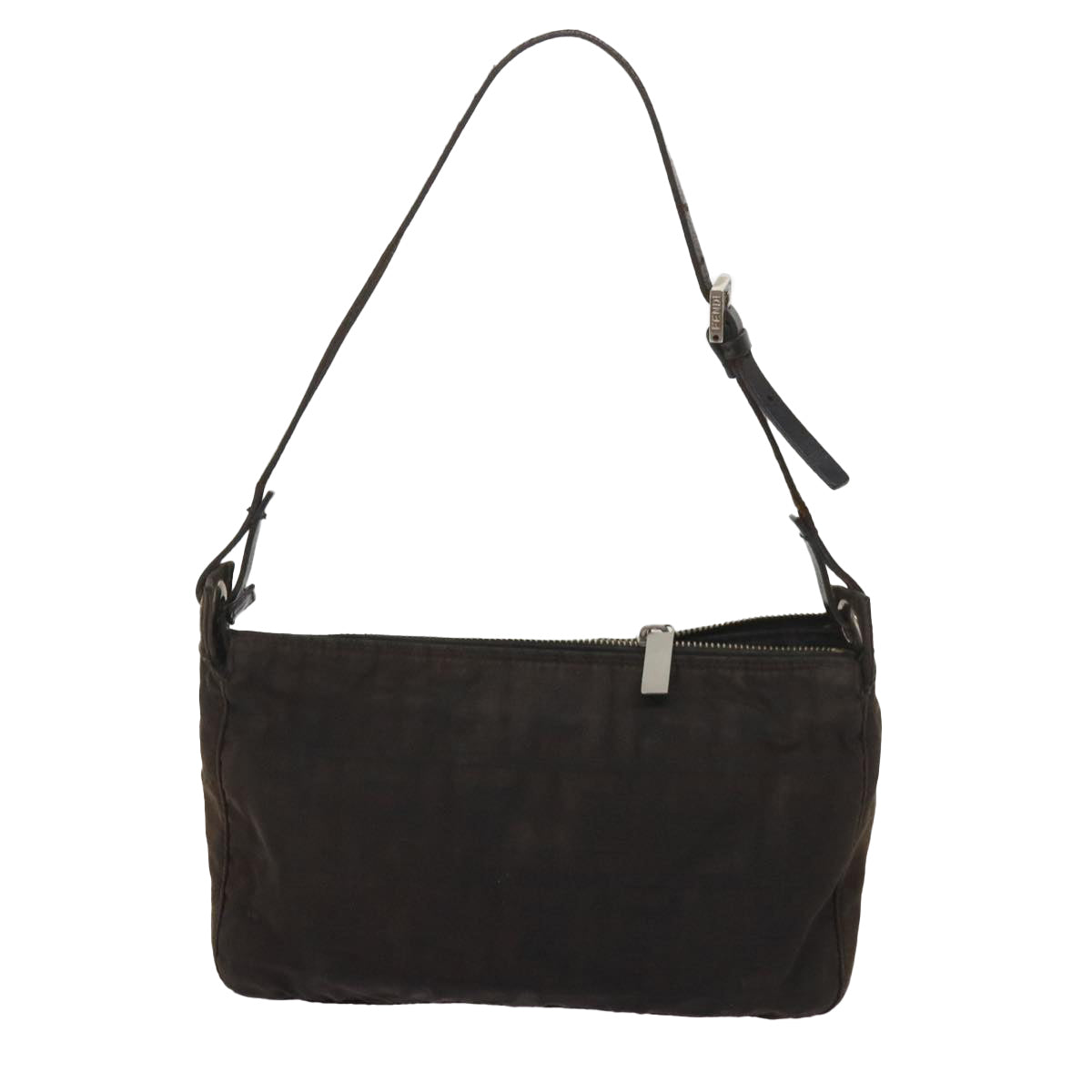 FENDI Zucchino Canvas Hand Bag Black Auth bs12710 - 0