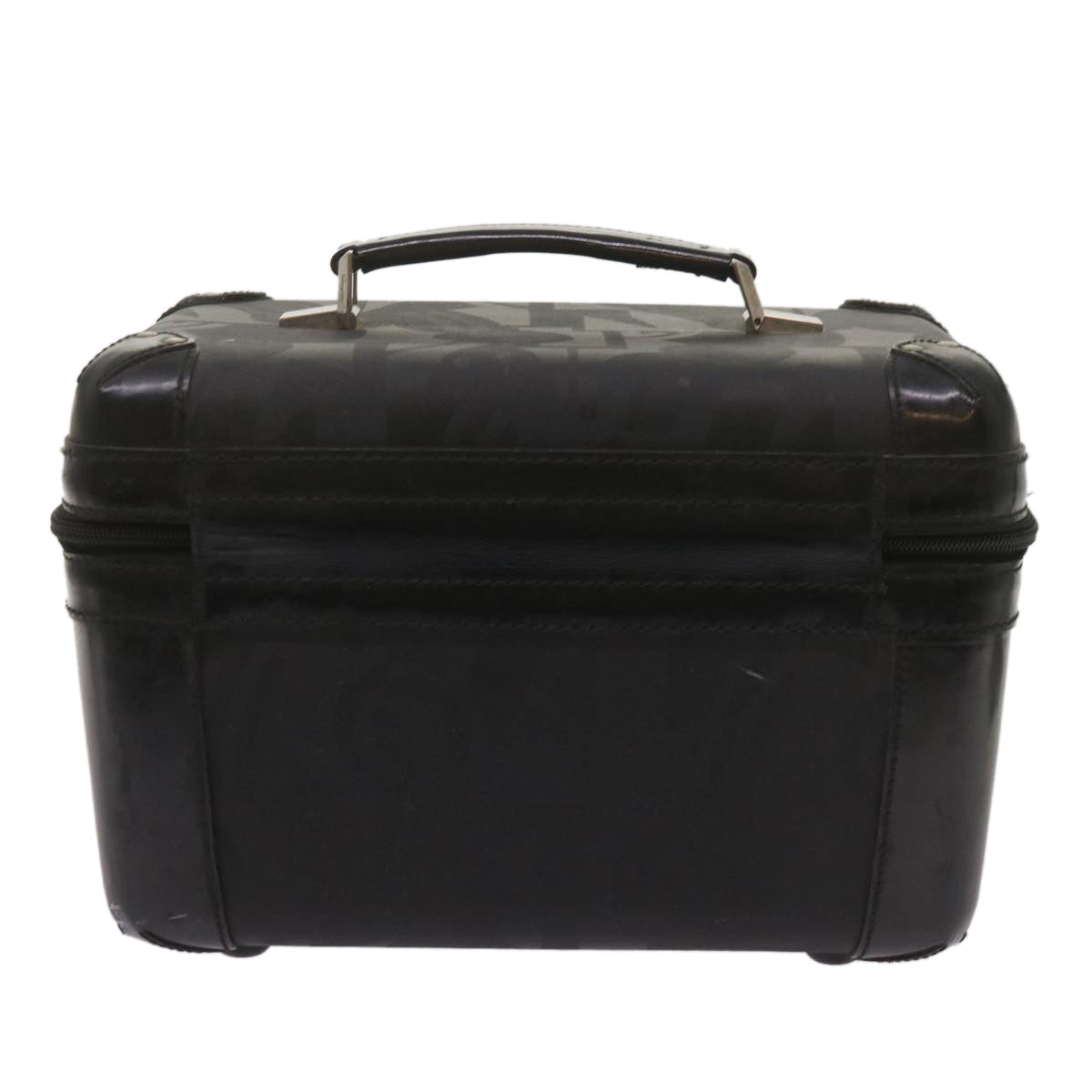 Salvatore Ferragamo Vanity Hand Bag PVC Black Auth bs12713 - 0
