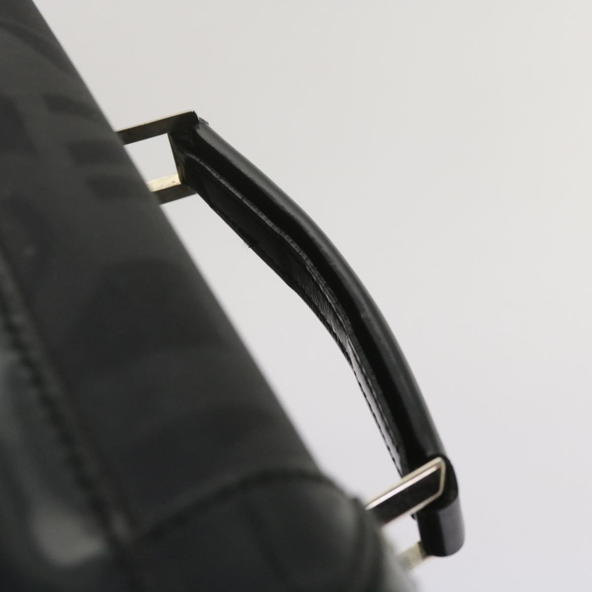 Salvatore Ferragamo Vanity Hand Bag PVC Black Auth bs12713