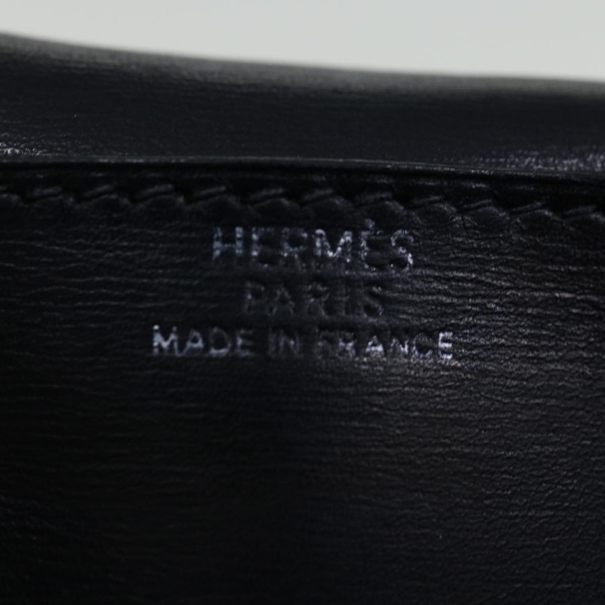 HERMES Long Wallet Leather Black Auth bs12726
