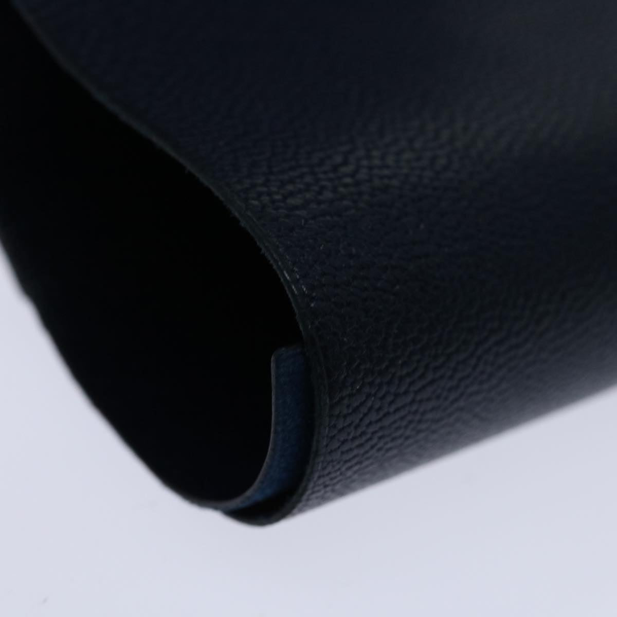 HERMES Roll Note Cover Leather Navy Auth bs12727