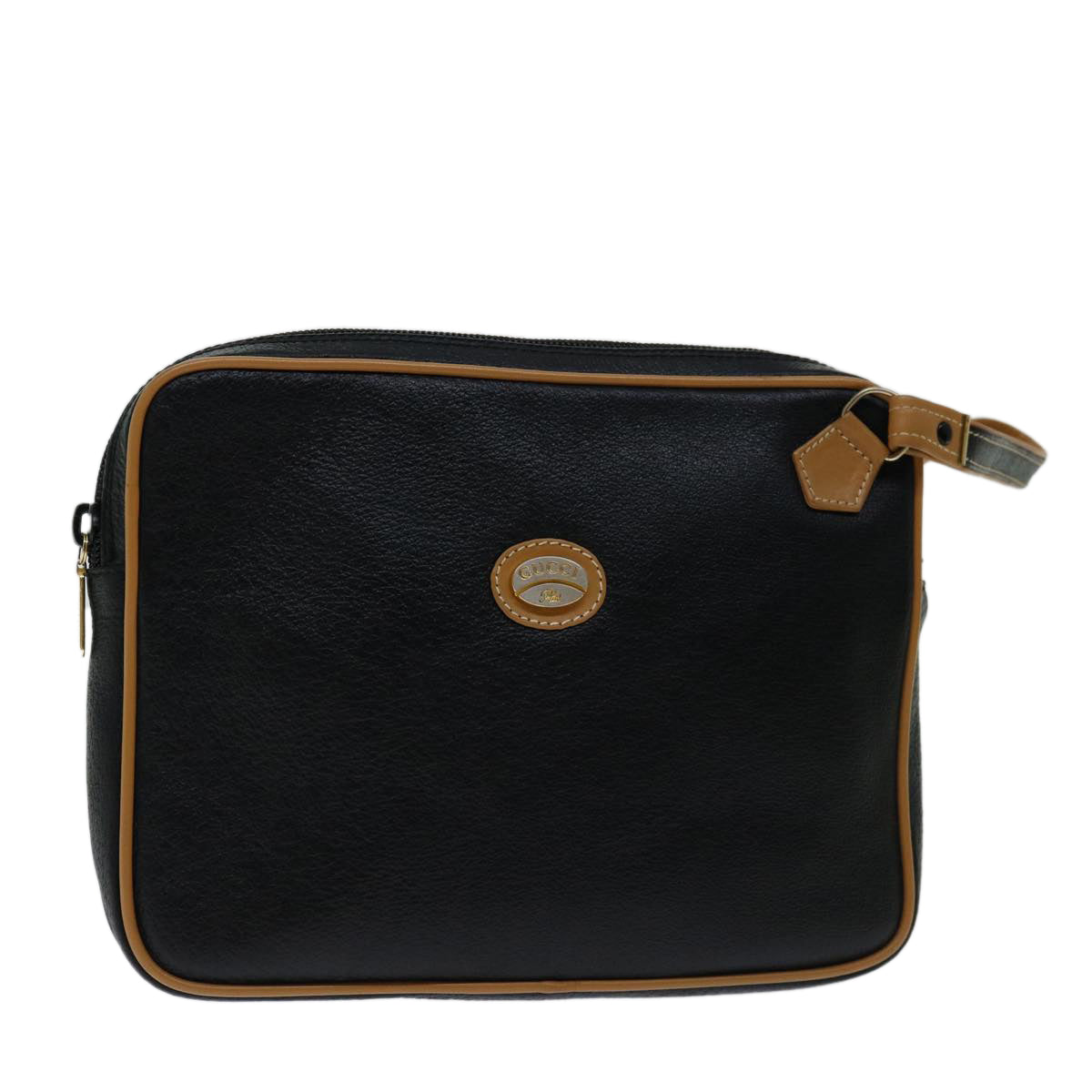 GUCCI Clutch Bag Leather Black Auth bs12738