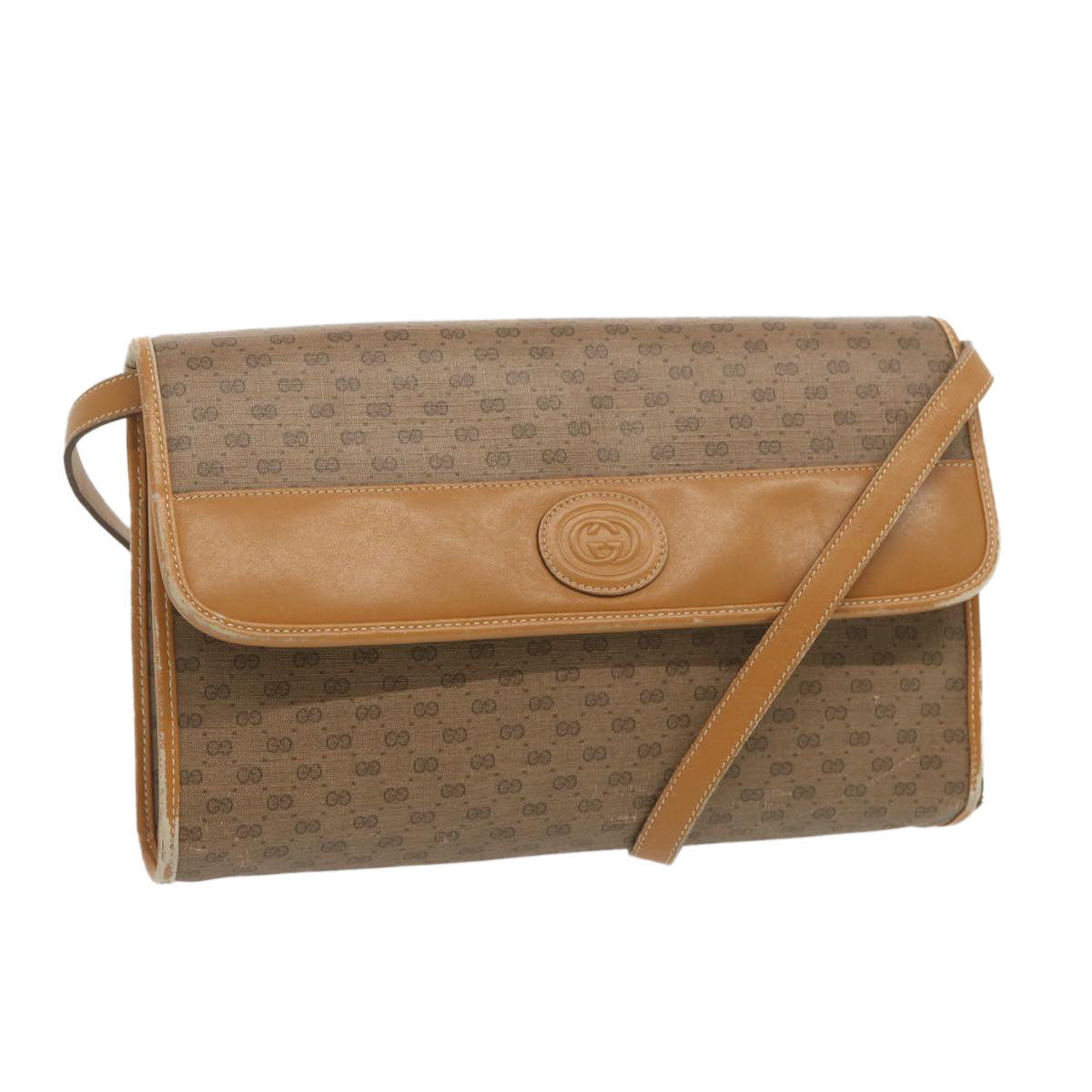 GUCCI Micro GG Supreme Shoulder Bag PVC Beige 004 58 0264 Auth bs12739