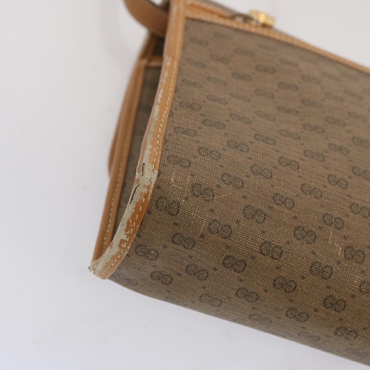 GUCCI Micro GG Supreme Shoulder Bag PVC Beige 004 58 0264 Auth bs12739