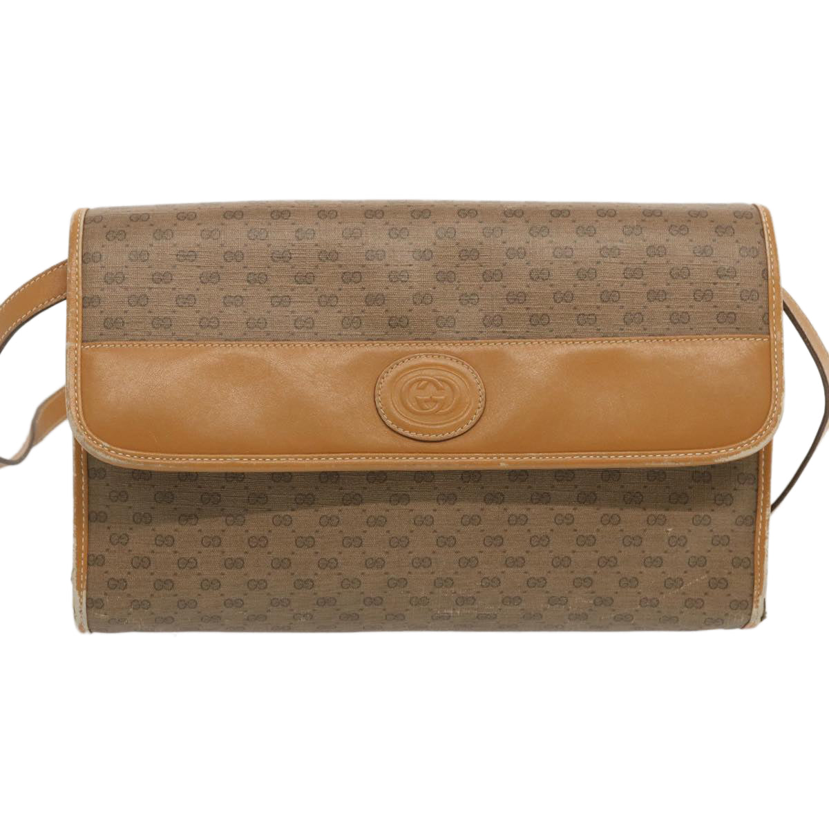 GUCCI Micro GG Supreme Shoulder Bag PVC Beige 004 58 0264 Auth bs12739