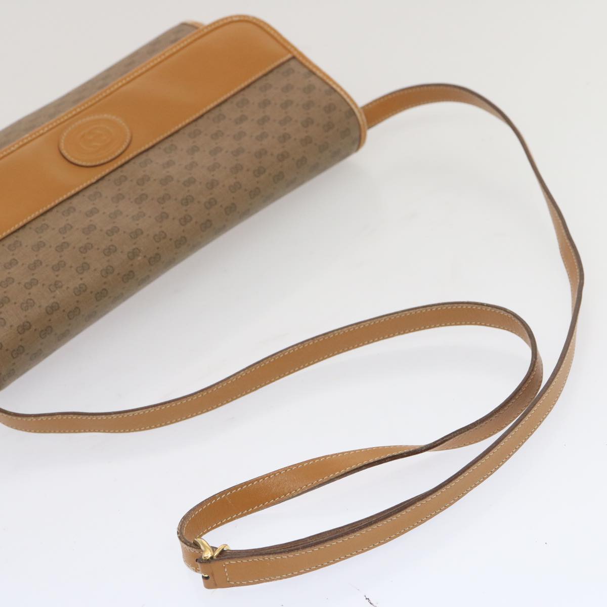 GUCCI Micro GG Supreme Shoulder Bag PVC Beige 004 58 0264 Auth bs12739