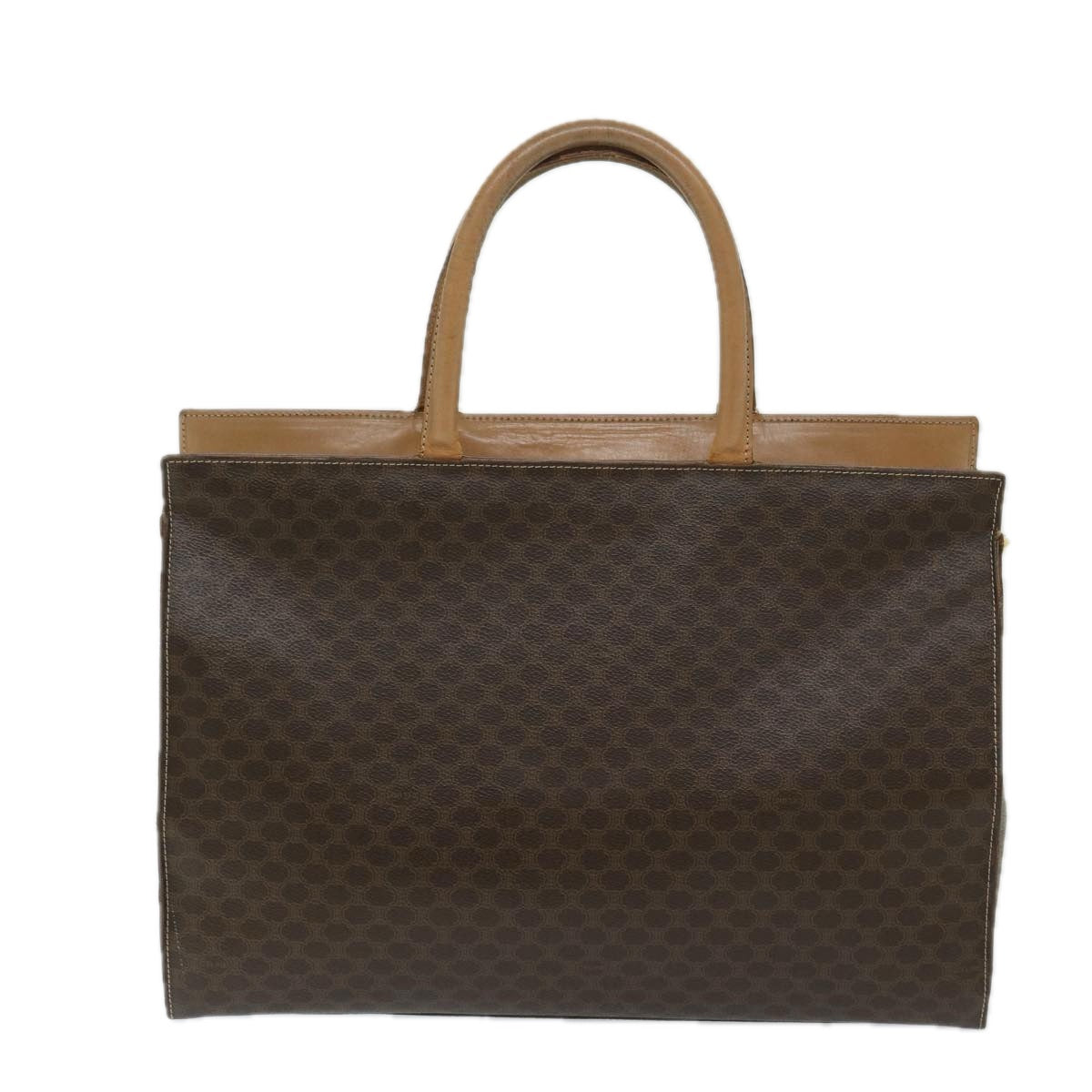 CELINE Macadam Canvas Hand Bag PVC Brown Auth bs12759 - 0