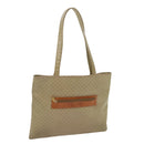 CELINE Macadam Canvas Tote Bag Beige Auth bs12760-1