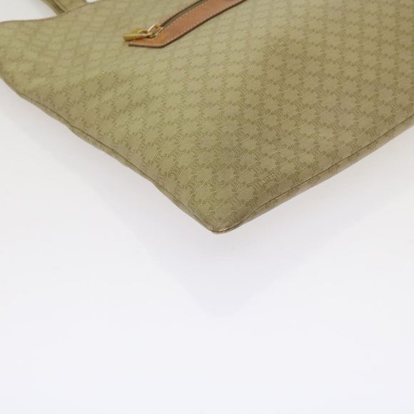 CELINE Macadam Canvas Tote Bag Beige Auth bs12760