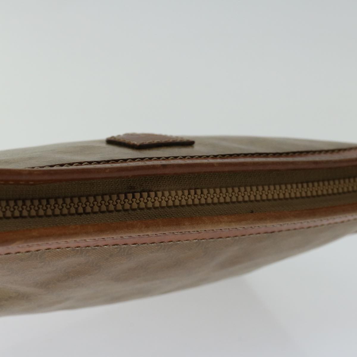 CELINE Macadam Canvas Clutch Bag Brown Auth bs12762