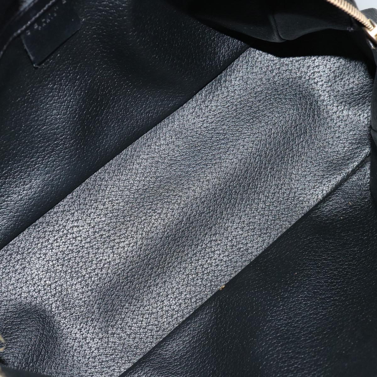 CELINE Macadam Canvas Hand Bag PVC Brown Black Auth bs12763