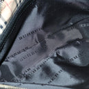 BURBERRY Clutch Bag Nylon Beige Black Auth bs12796-12