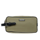 BURBERRY Clutch Bag Nylon Beige Black Auth bs12796-13