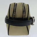 BURBERRY Clutch Bag Nylon Beige Black Auth bs12796-3