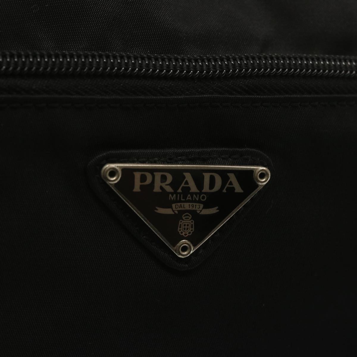 PRADA Shoulder Bag Nylon Black Auth bs12804