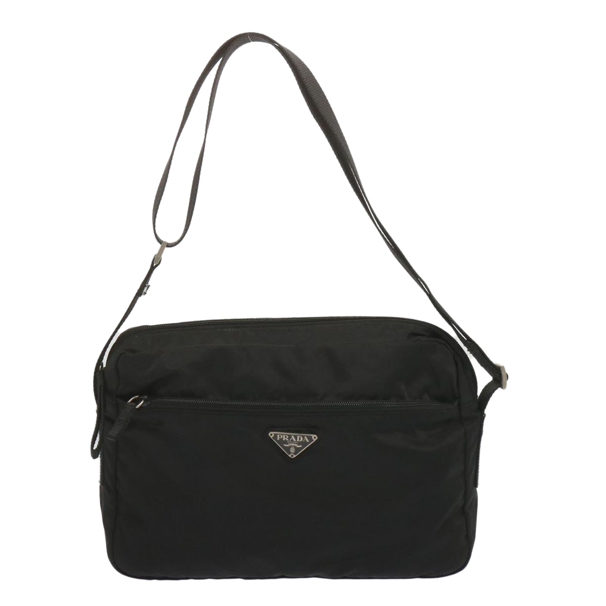 PRADA Shoulder Bag Nylon Black Auth bs12804