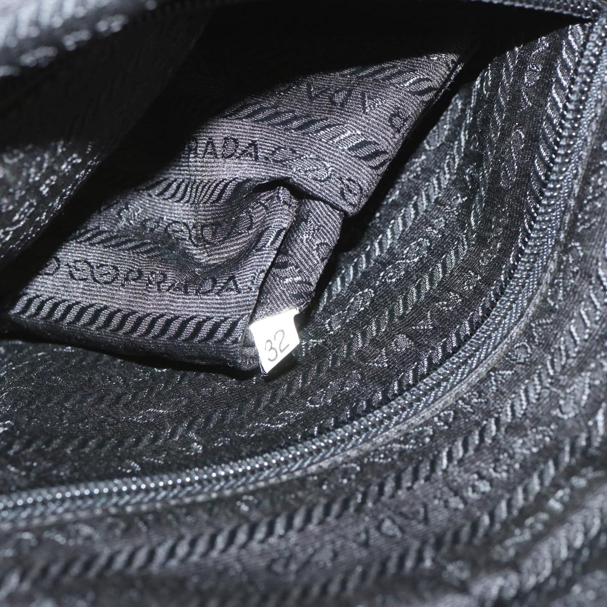 PRADA Shoulder Bag Nylon Black Auth bs12804