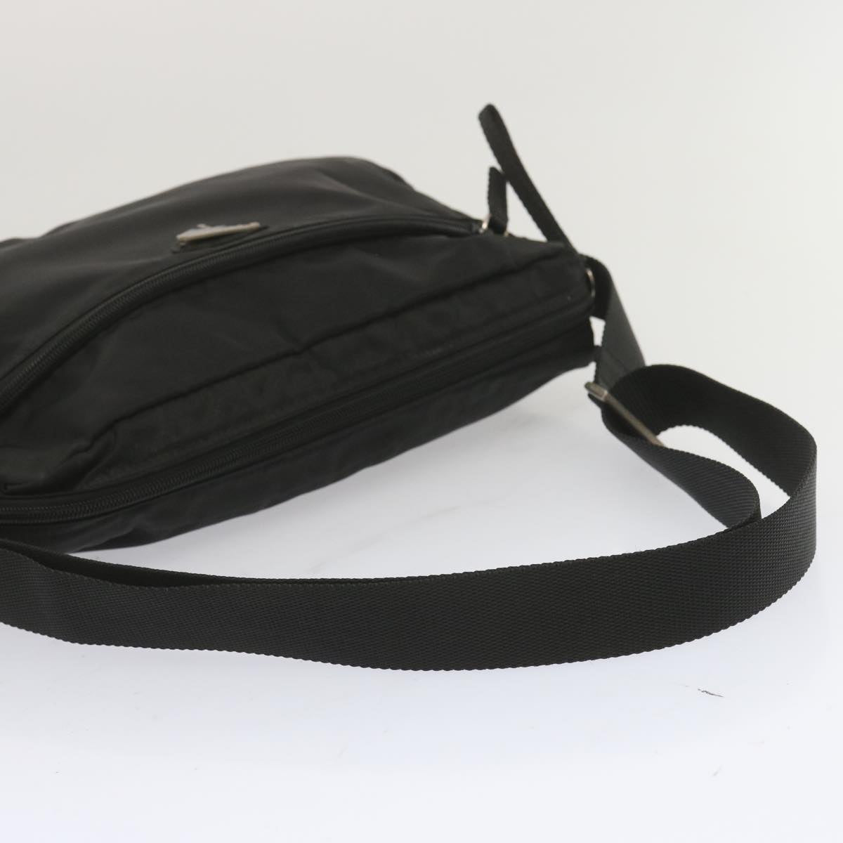 PRADA Shoulder Bag Nylon Black Auth bs12804