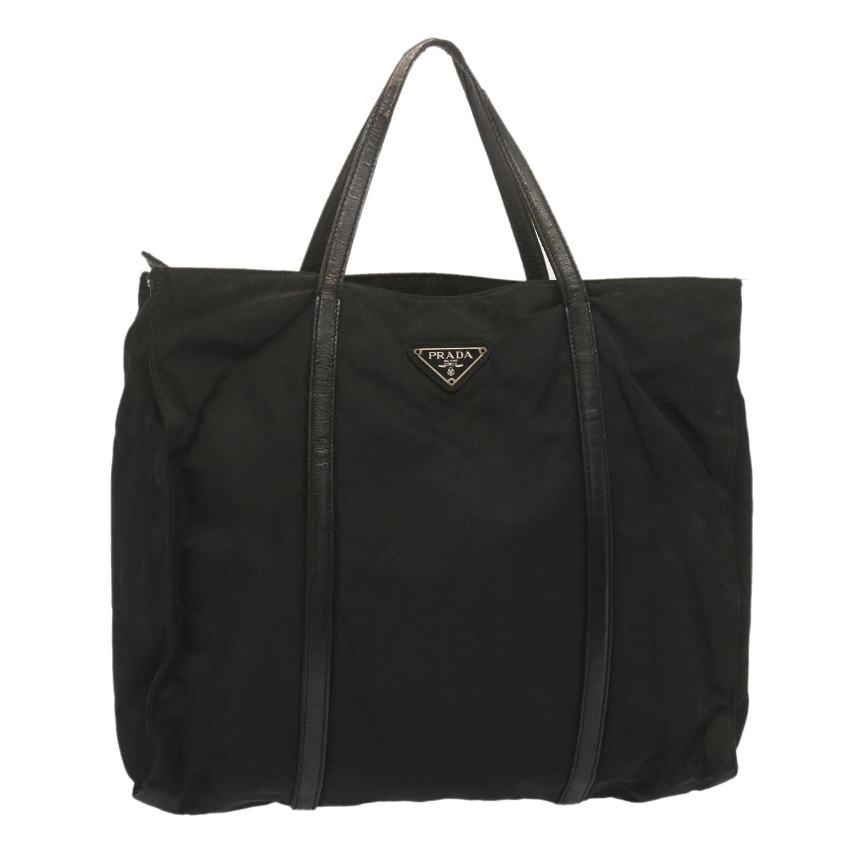 PRADA Hand Bag Nylon Black Auth bs12807