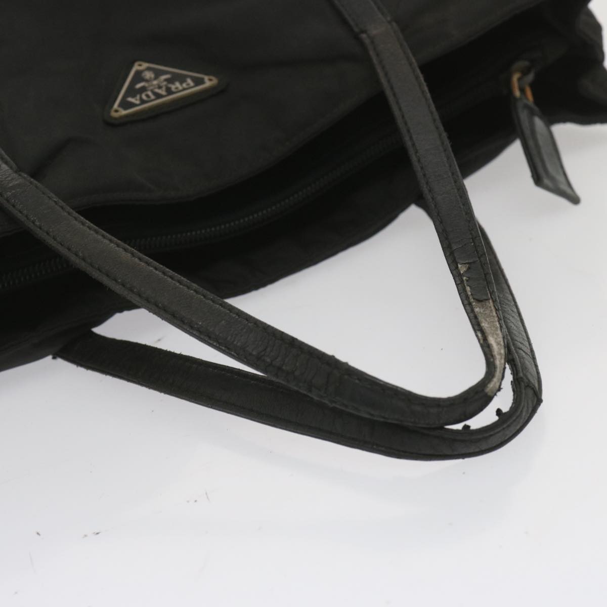 PRADA Hand Bag Nylon Black Auth bs12807