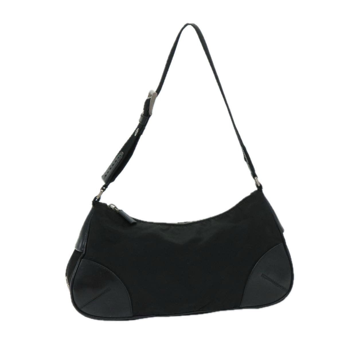 PRADA Shoulder Bag Nylon Black Auth bs12809