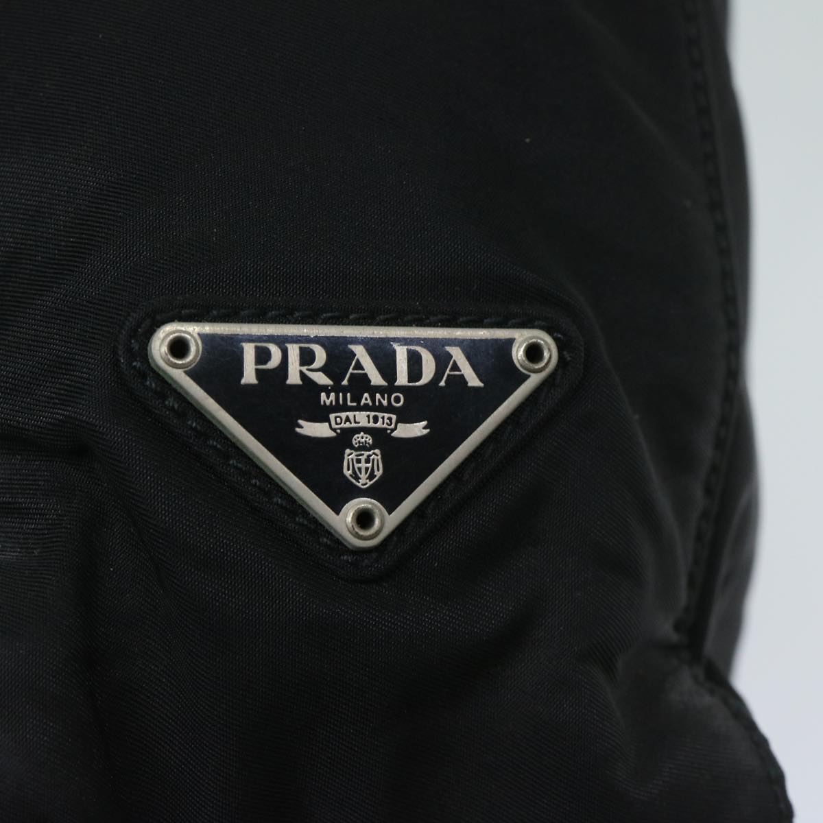 PRADA Shoulder Bag Nylon Black Auth bs12812