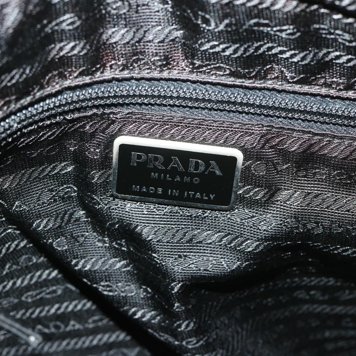 PRADA Shoulder Bag Nylon Black Auth bs12812