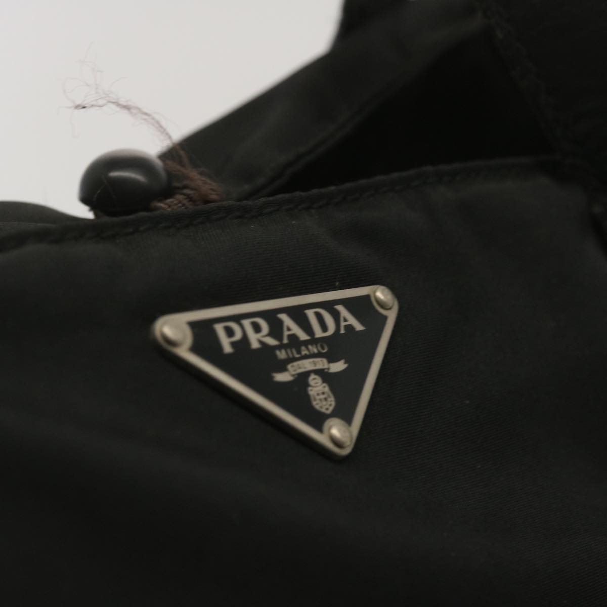 PRADA Shoulder Bag Nylon Black Auth bs12813