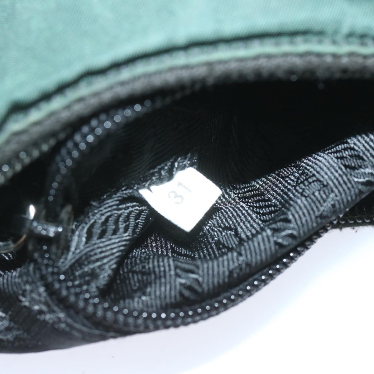 PRADA Shoulder Bag Nylon Green Auth bs12815