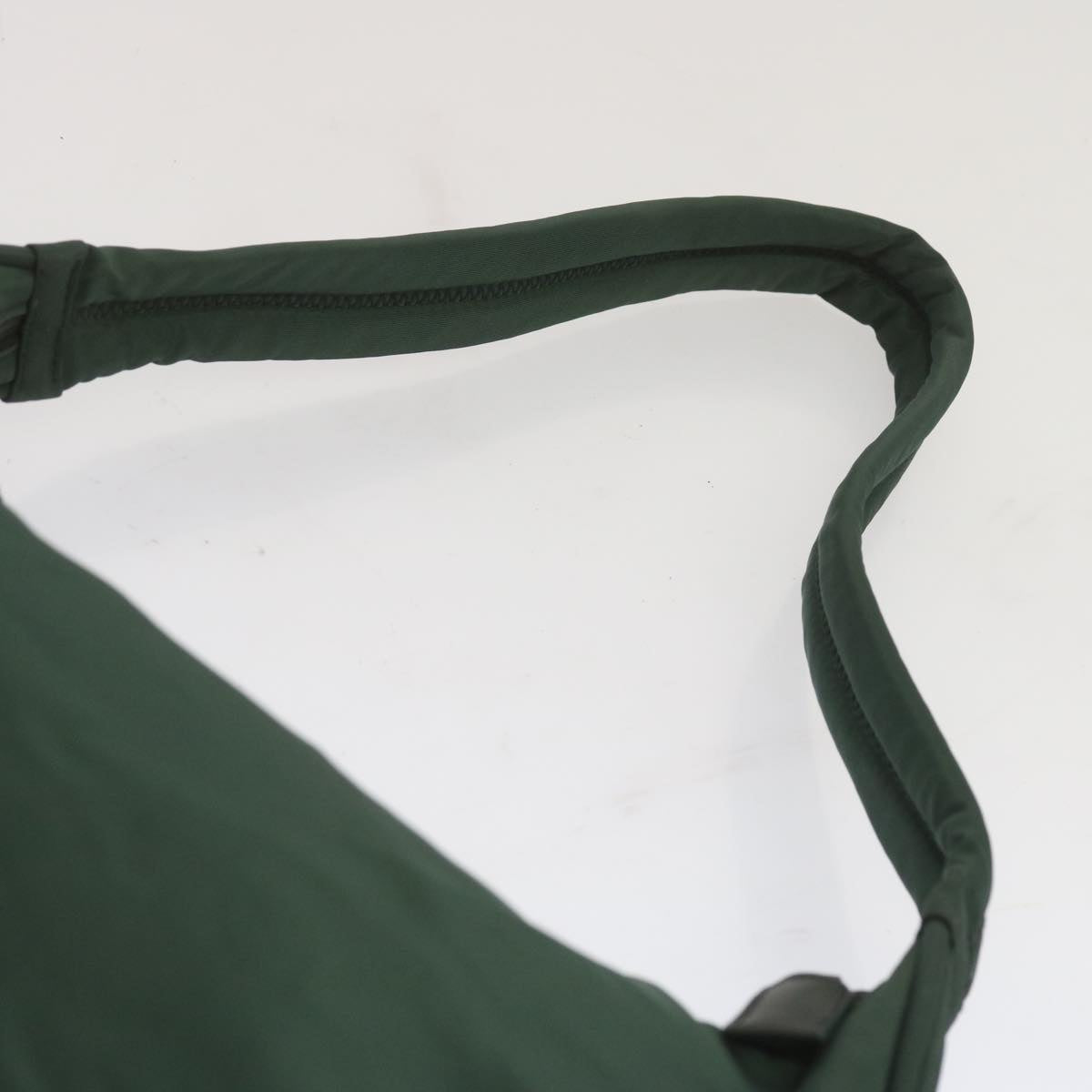 PRADA Shoulder Bag Nylon Green Auth bs12815