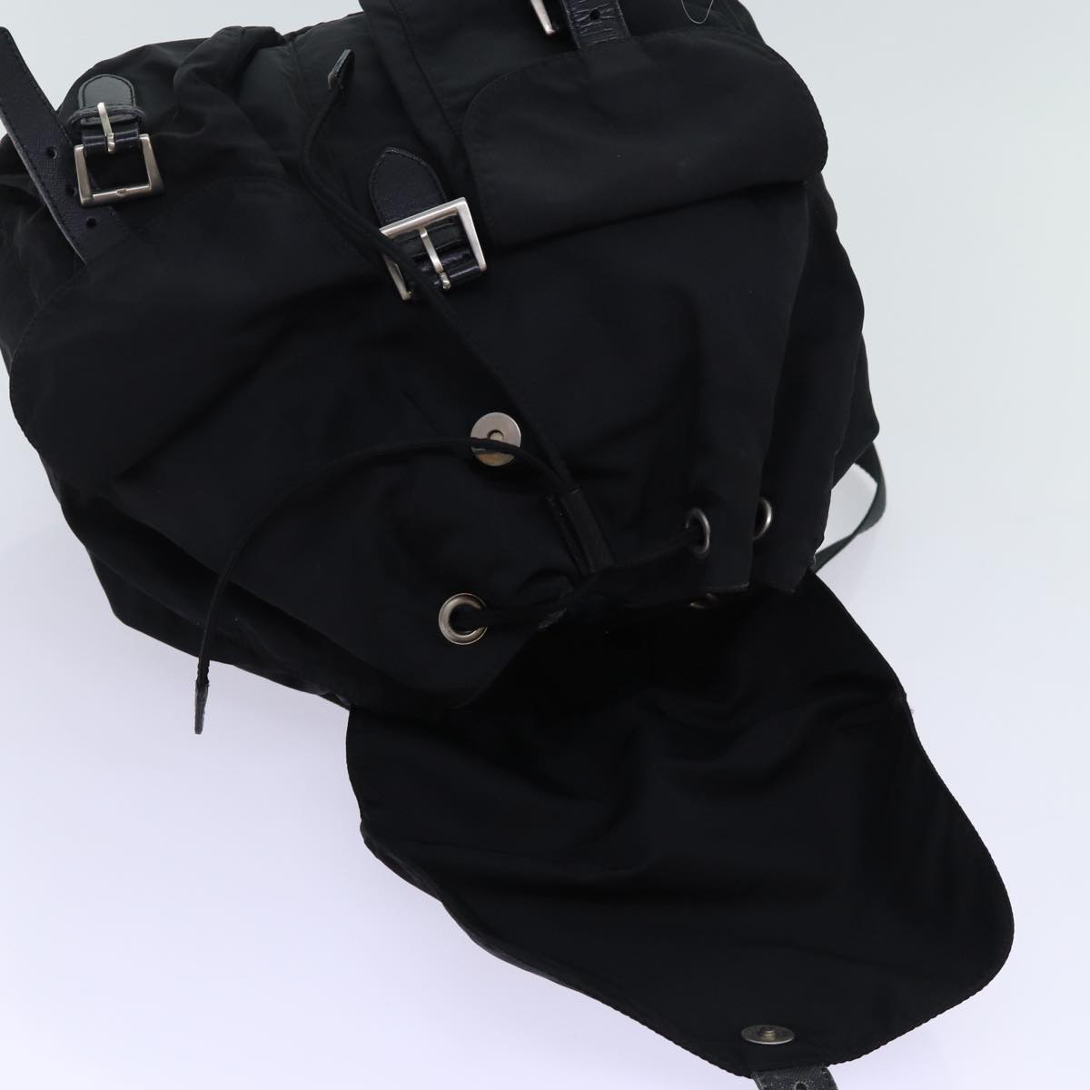 PRADA Backpack Nylon Black Auth bs12817