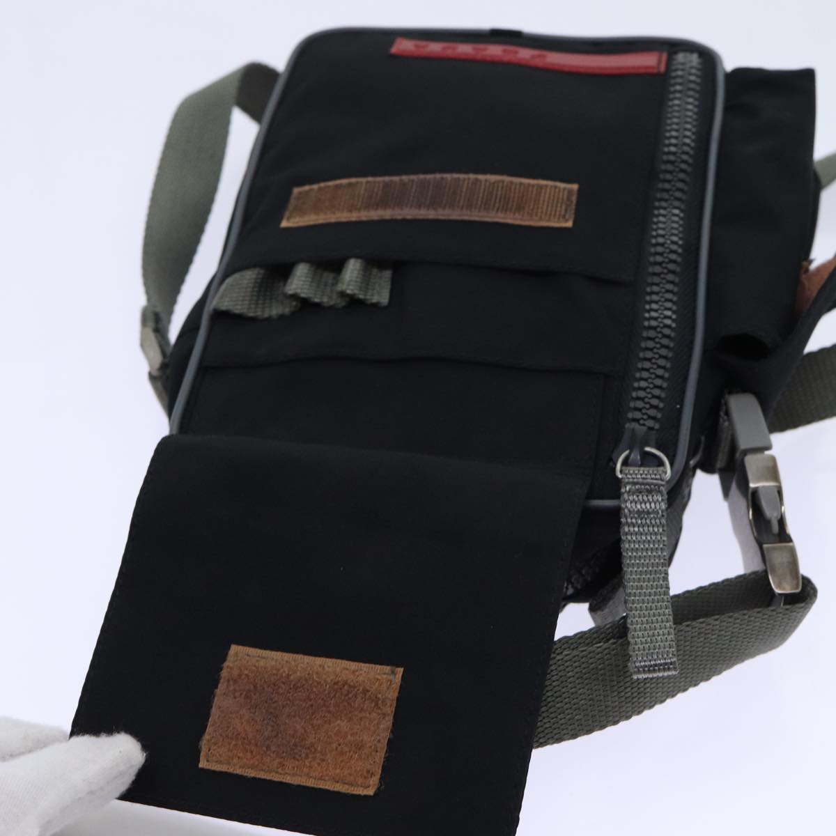 PRADA Sports Shoulder Bag Nylon Black Auth bs12819