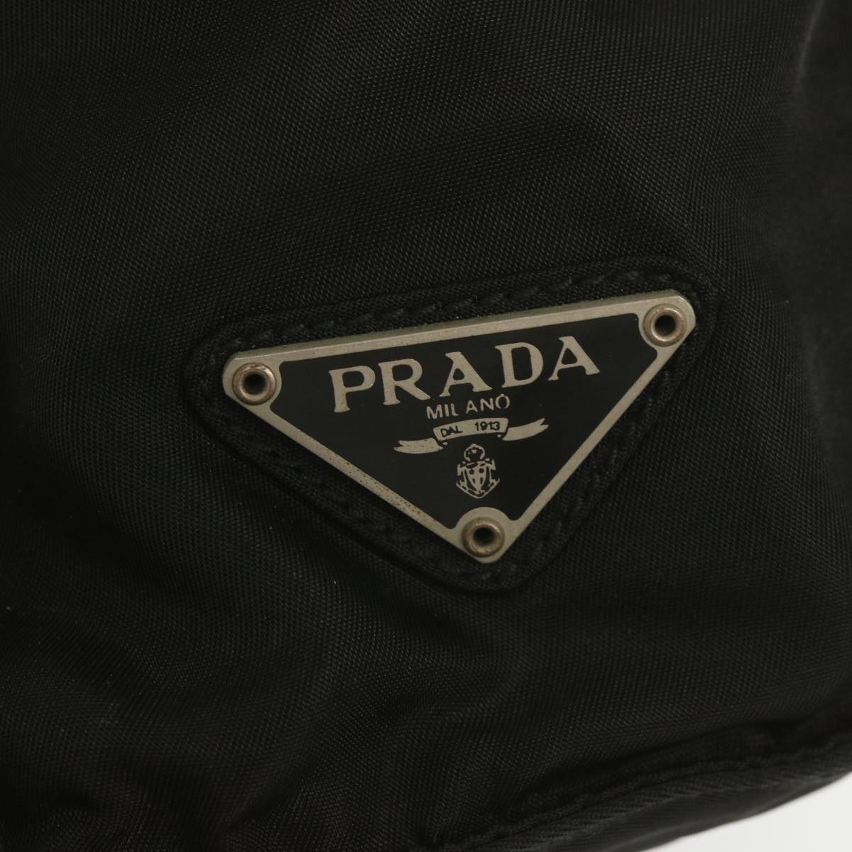 PRADA Hand Bag Nylon Black Auth bs12823