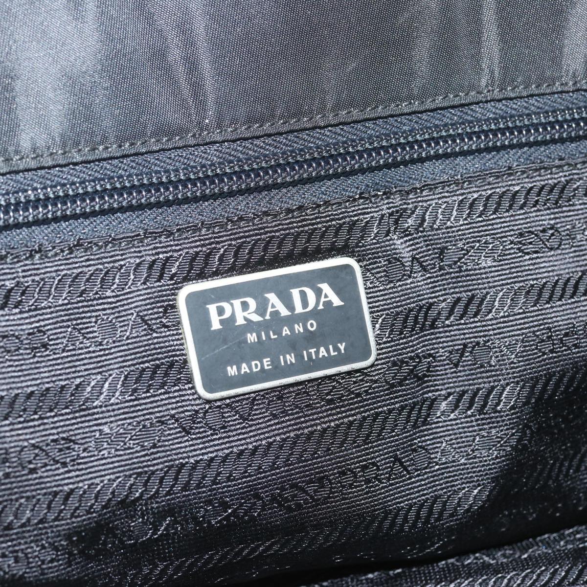 PRADA Hand Bag Nylon Black Auth bs12823