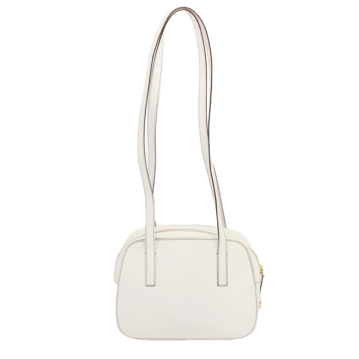 PRADA Safiano leather Shoulder Bag White Auth bs12825 - 0