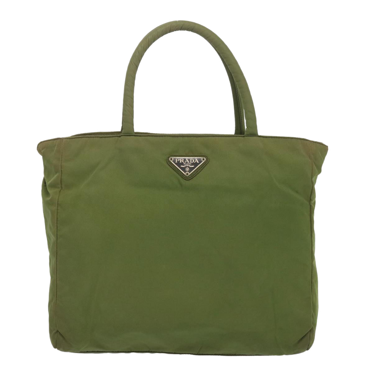 PRADA Hand Bag Nylon Green Auth bs12827 - 0