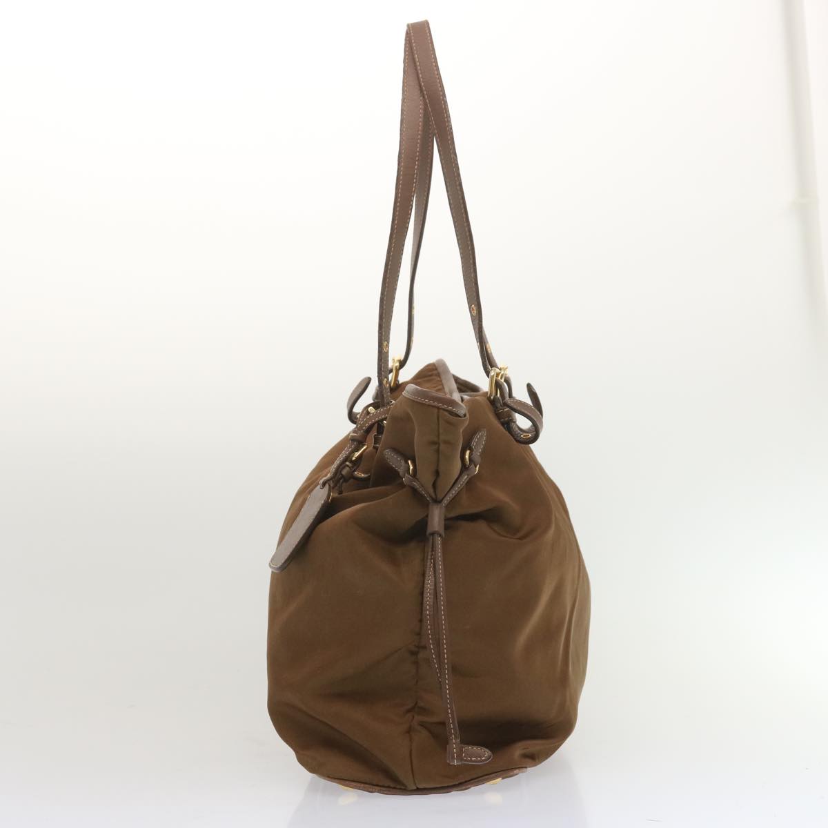 PRADA Tote Bag Nylon Brown Auth bs12834