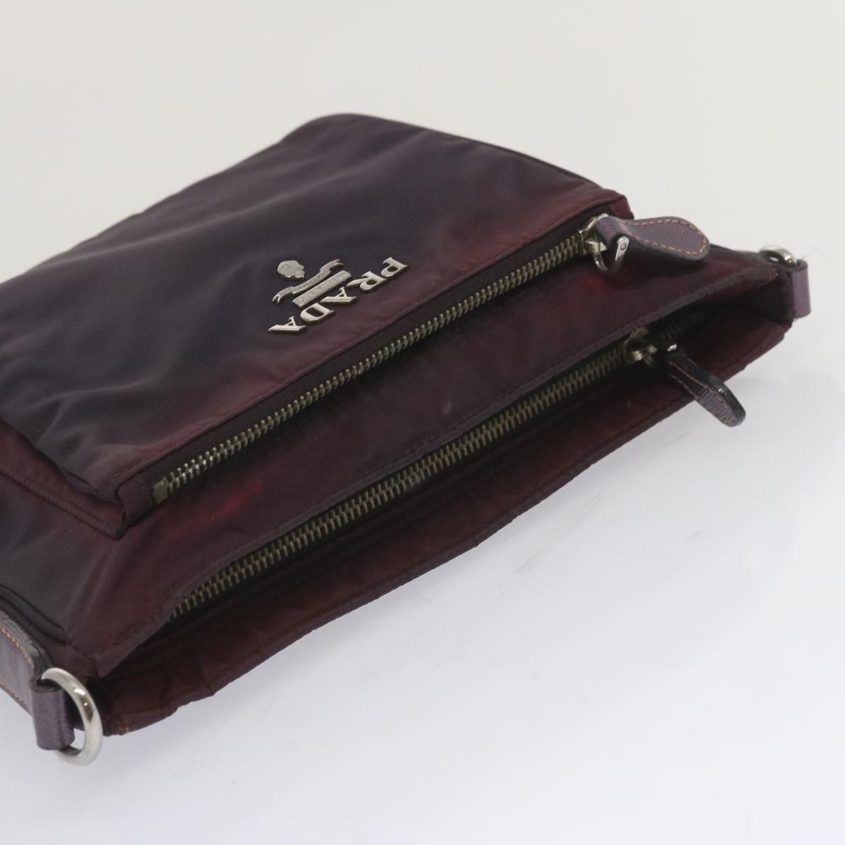 PRADA Shoulder Bag Nylon Purple Auth bs12835