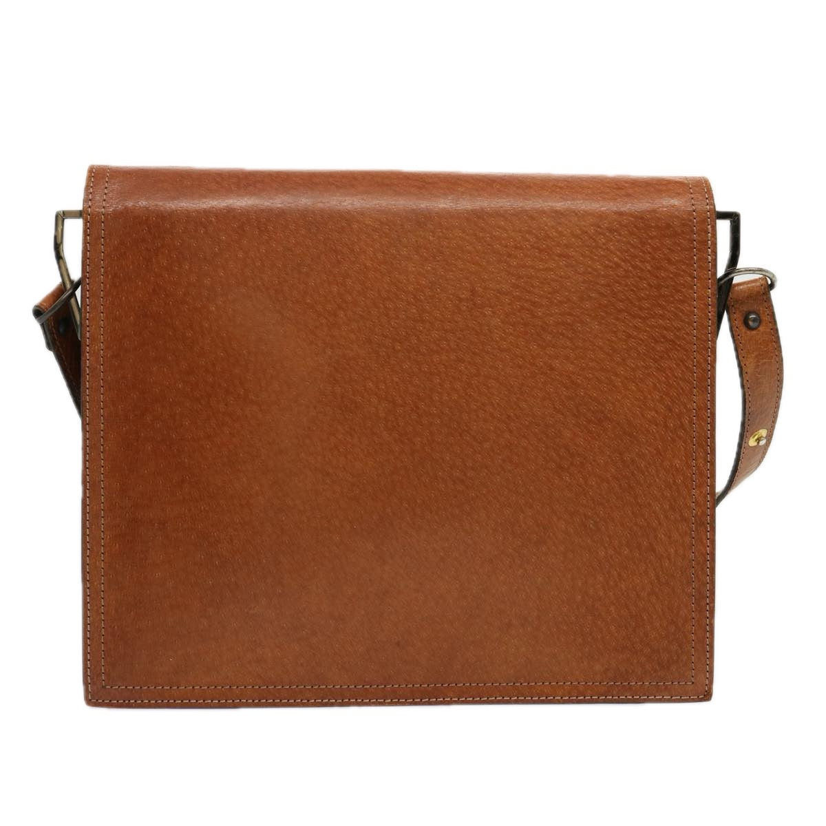 SAINT LAURENT Shoulder Bag Leather Brown Auth bs12837