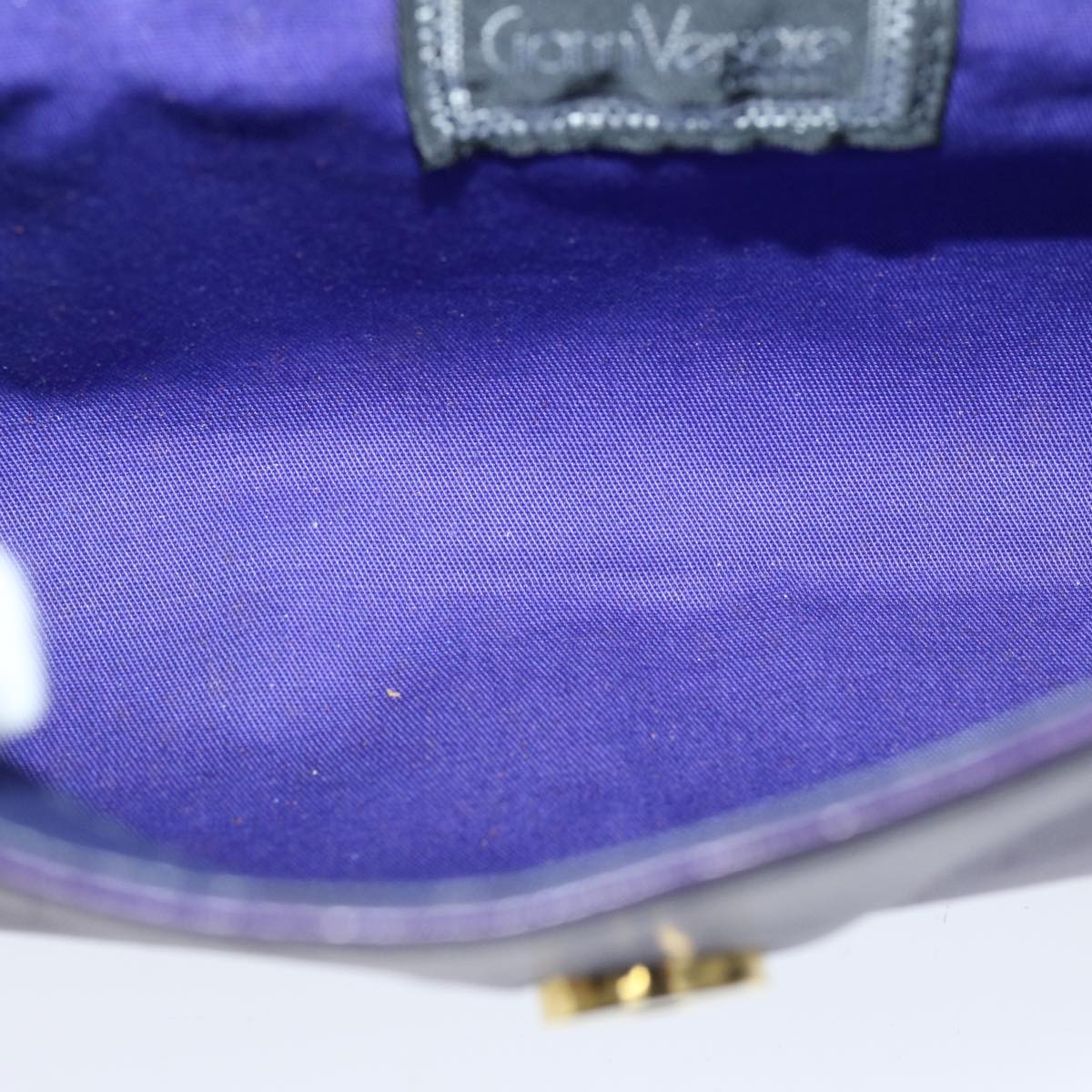 Gianni Versace Shoulder Bag Leather Purple Auth bs12840