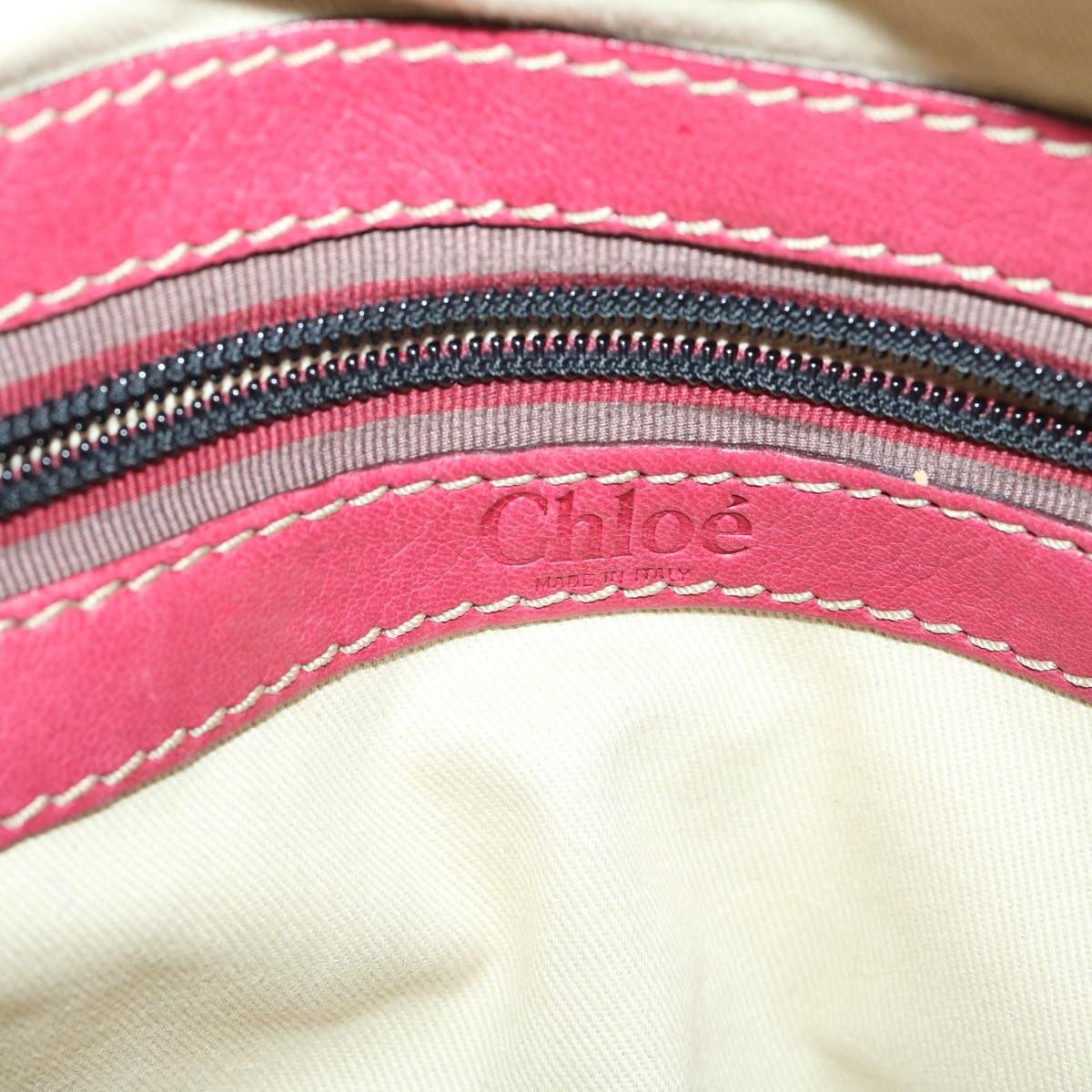 Chloe Hand Bag Leather Pink Auth bs12851