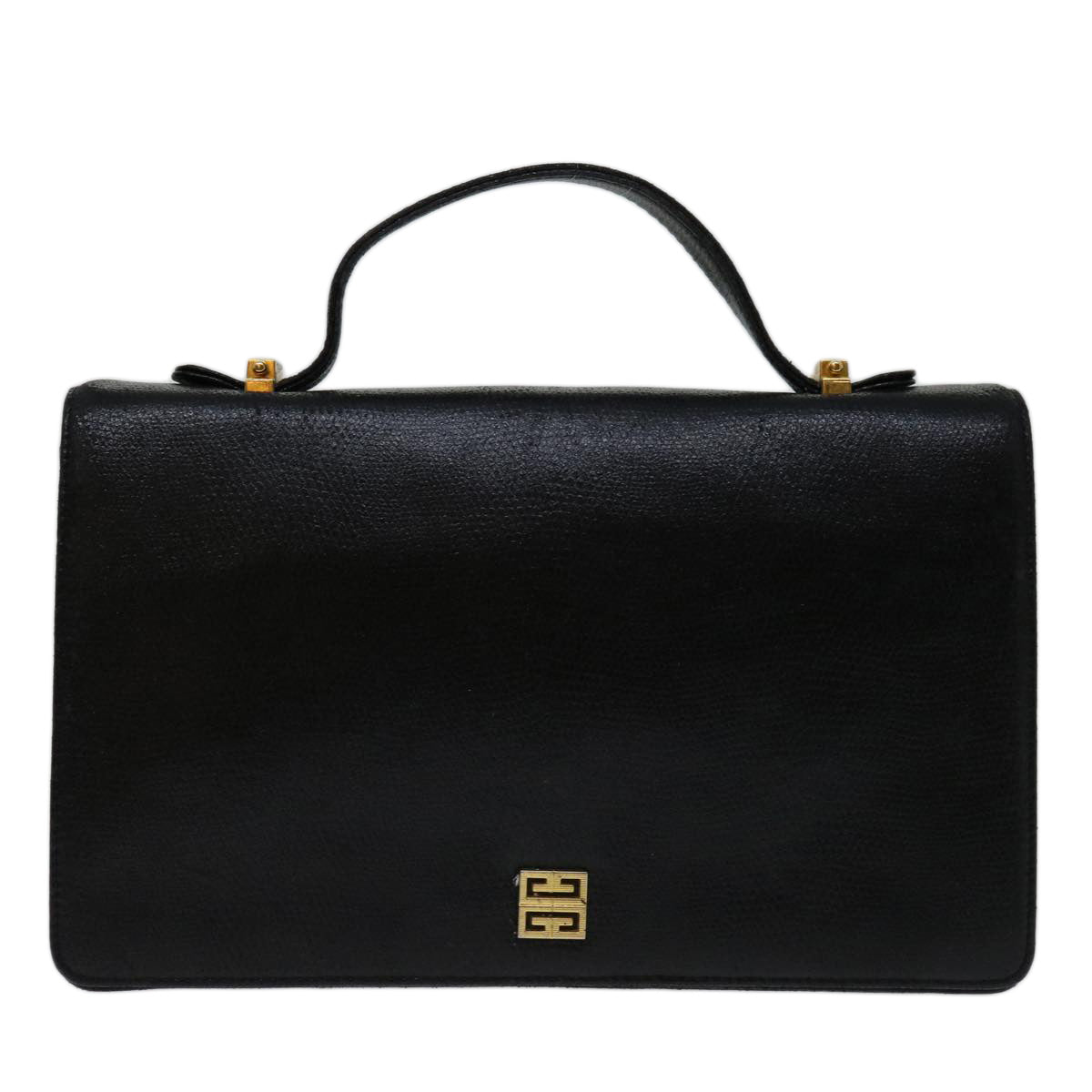 GIVENCHY Hand Bag Leather Black Auth bs12856 - 0