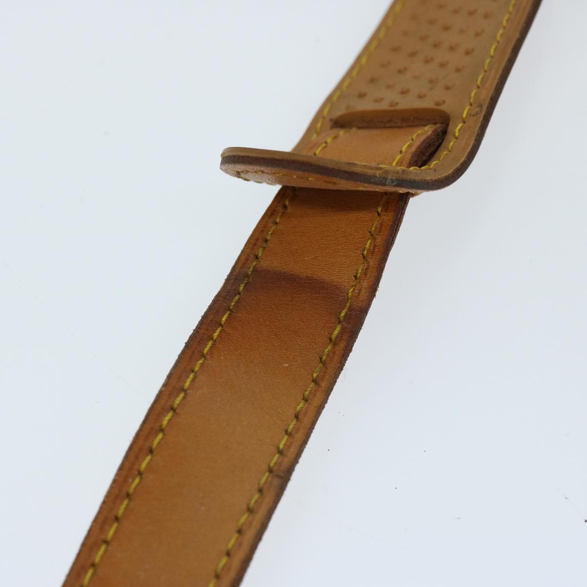 LOUIS VUITTON Adjustable Shoulder Strap Leather 36.2""-43.3"" Beige Auth bs12858