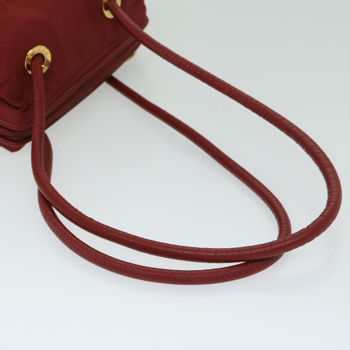 CELINE Shoulder Bag Nylon Red Auth bs12874