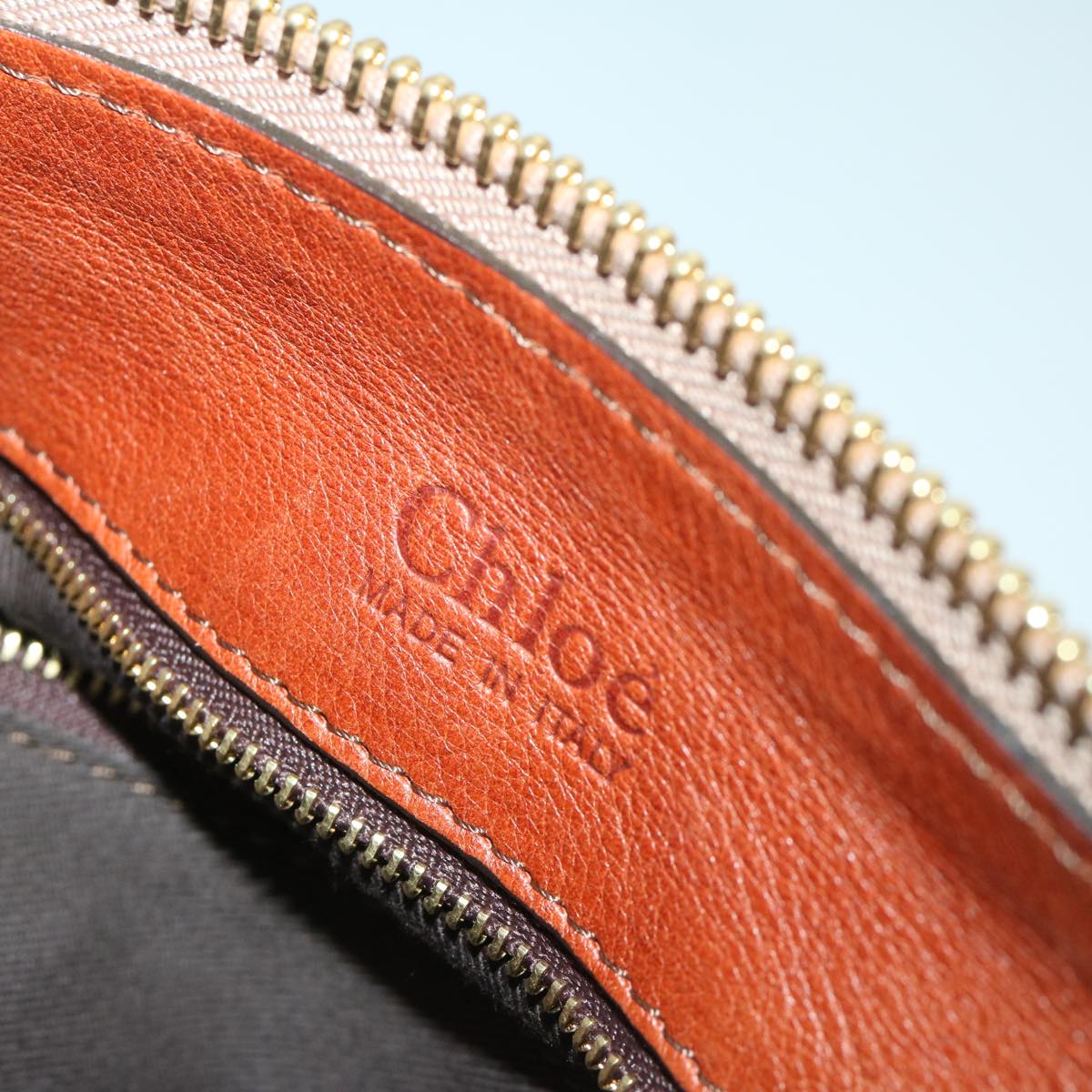 Chloe Shoulder Bag Leather Beige Auth bs12875