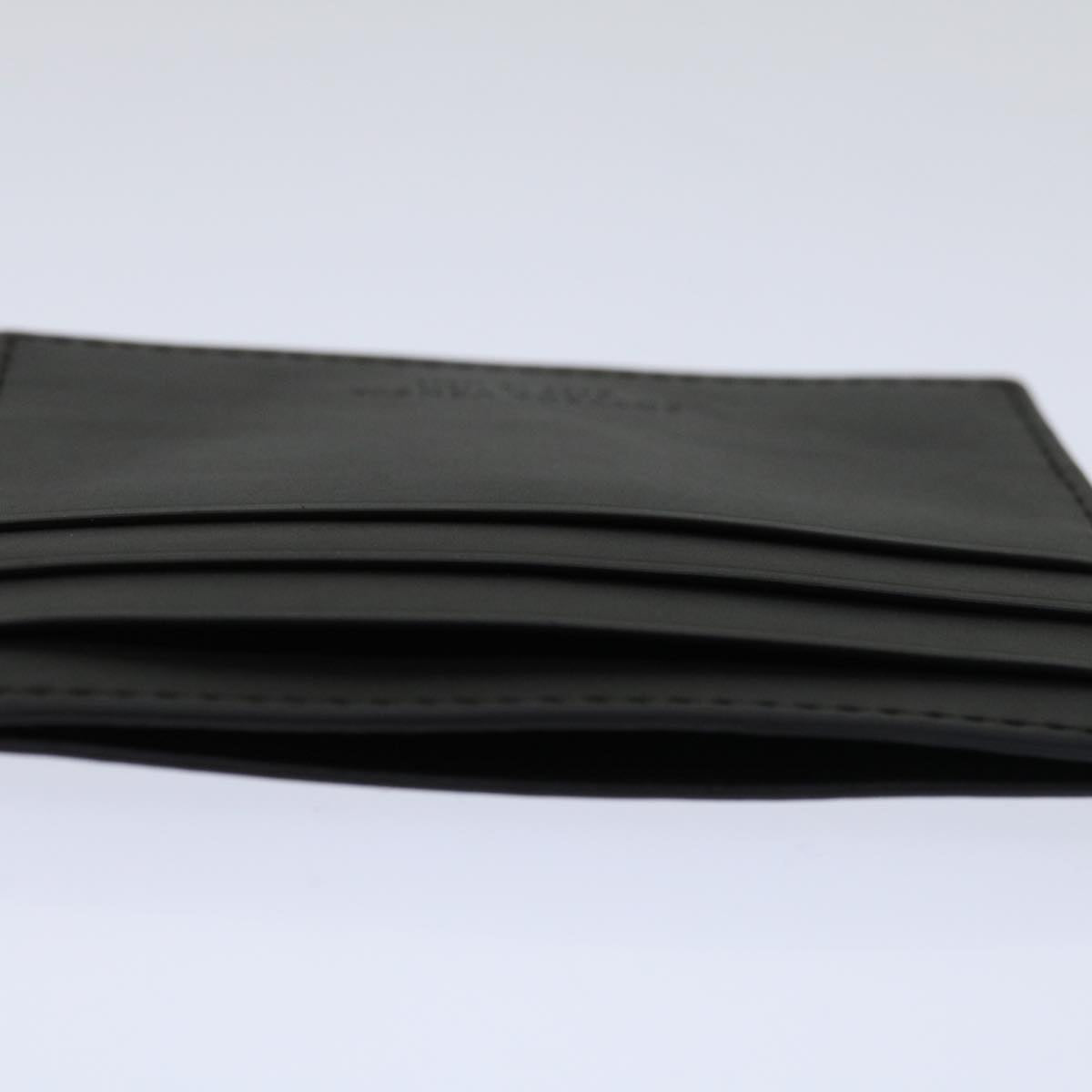 BOTTEGA VENETA Card Case Leather Black Auth bs12896