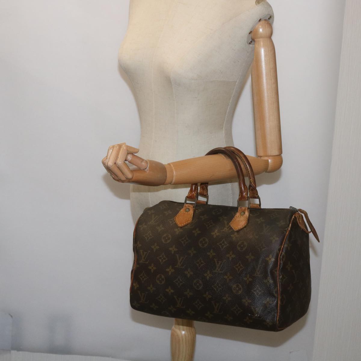 LOUIS VUITTON Monogram Speedy 30 Hand Bag M41526 LV Auth bs12904